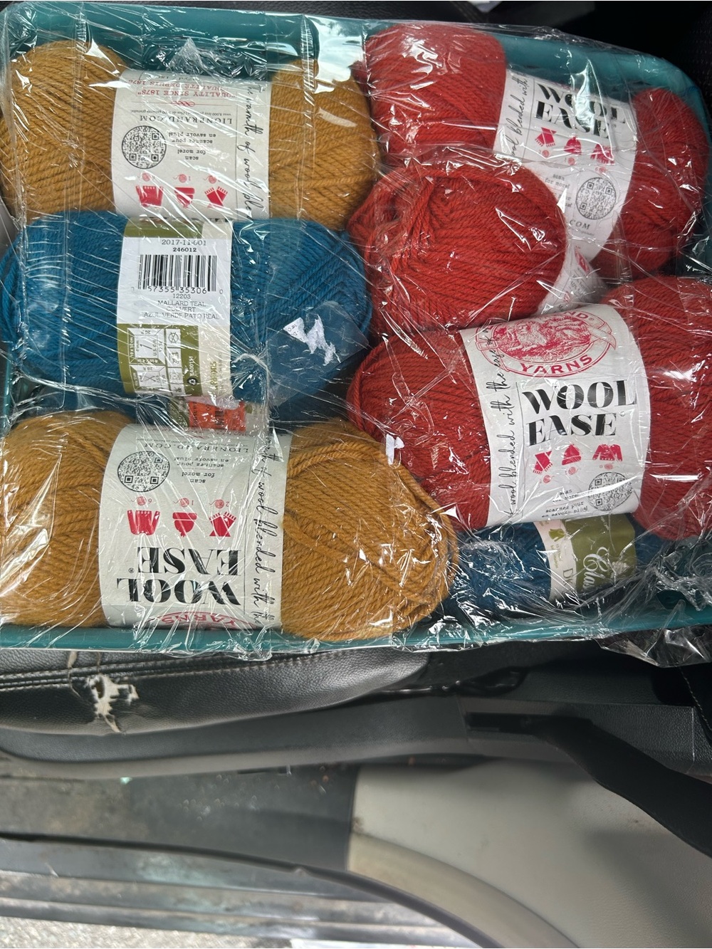 Yarn Multi-Pack in Mustard, Teal, and Red by